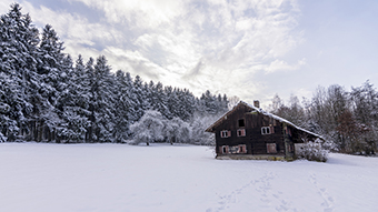 Cabin In The Snow Google Meet Background