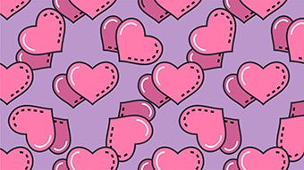 Only Love Hearts Google Meet Background