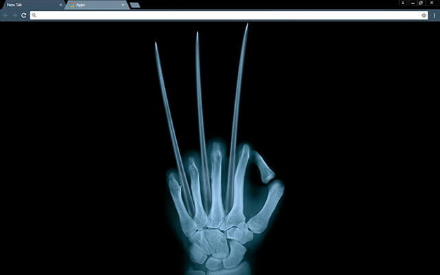 Wolverine X Ray Google Chrome Theme